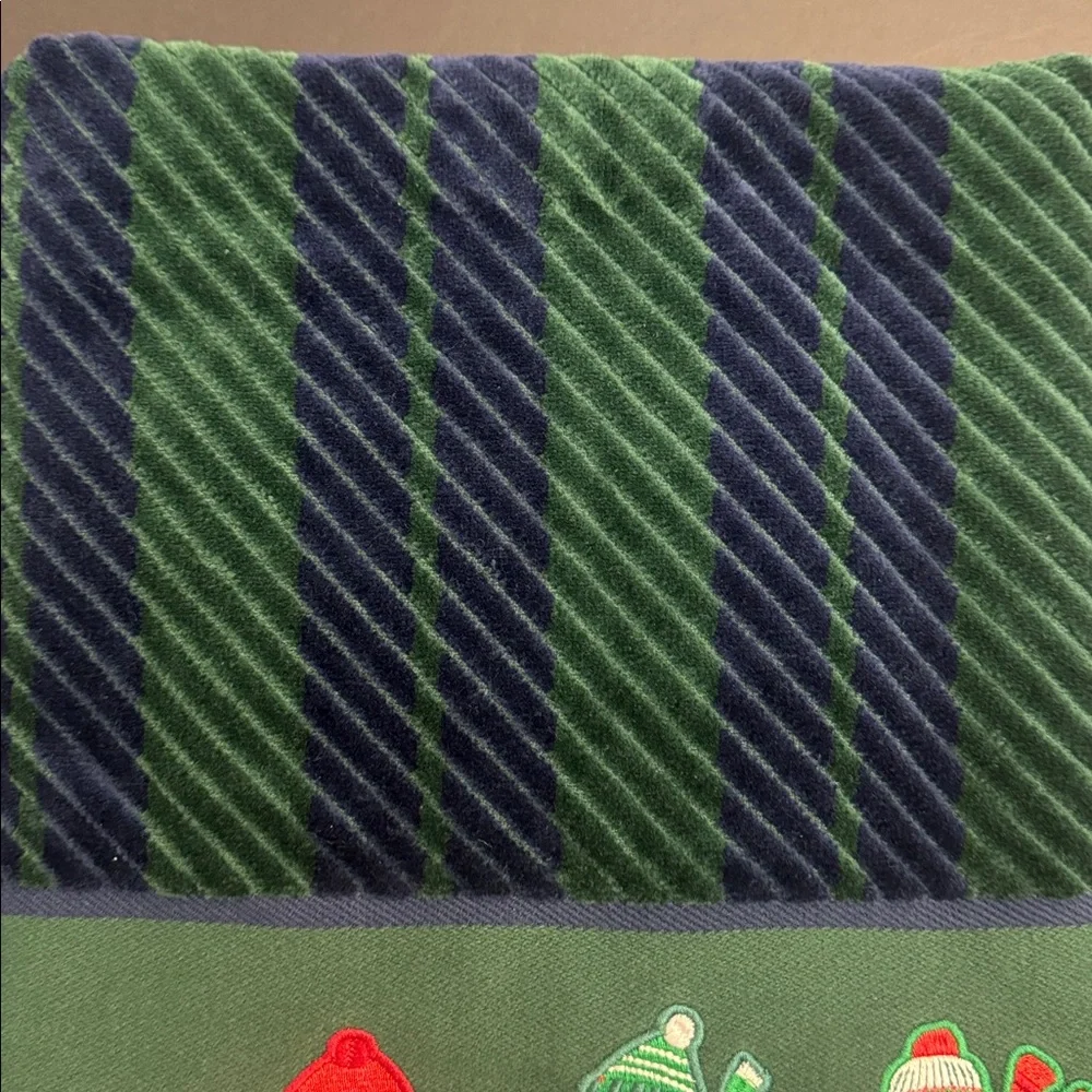💥2pc CARO HOME Striped Snowman Bath Towel Set - Holiday Collection